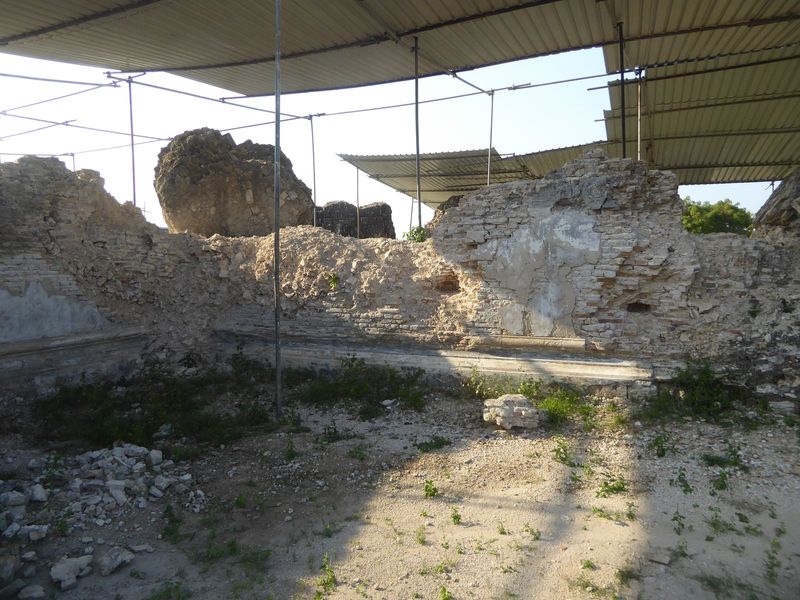 Good luck to them. The floor of the church was once paved with elaborate tombstones. One survives in the town's makeshift museum. "Makeshift