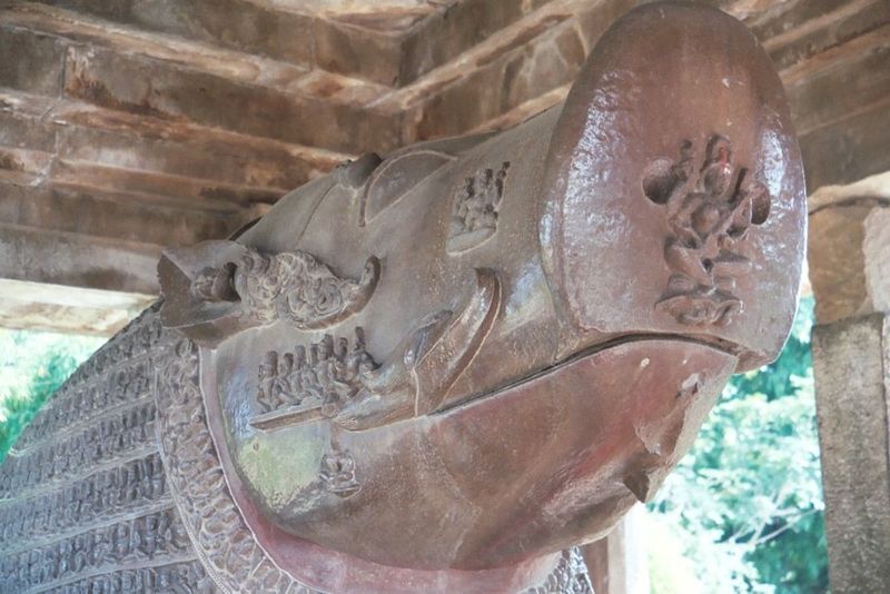 Inside is this statue of a boar—but not any boar: this is Varaha, the boar that is an avatar of Vishnu the Sustainer.
