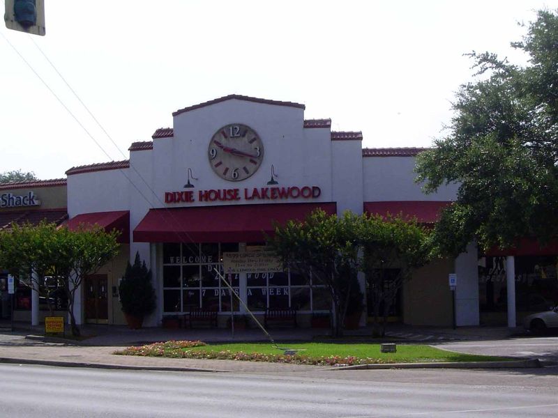 Down a notch or two, the Lakewood shopping center is from the same era. It's on the west side of White Rock Lake, an area that was surrounde