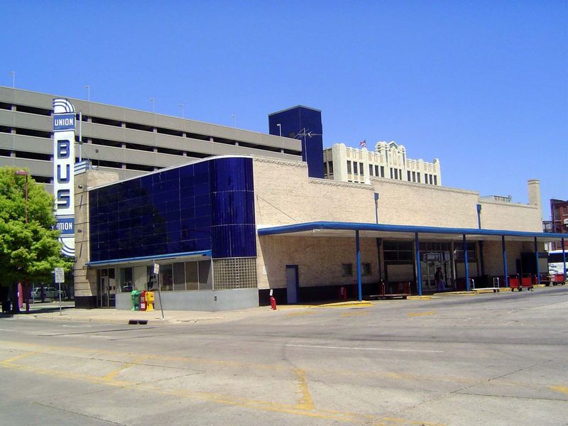 The interurban station in Oklahoma City is gone, but it was on the same block as the city's Union Bus Station, at Sheridan and Walker. The s