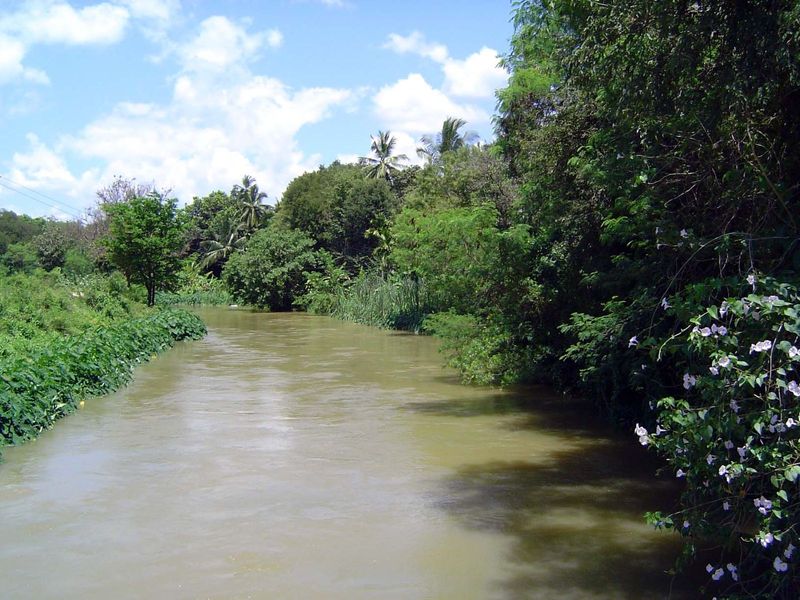 Every now and then, the road crosses the canal, which is very substantial.