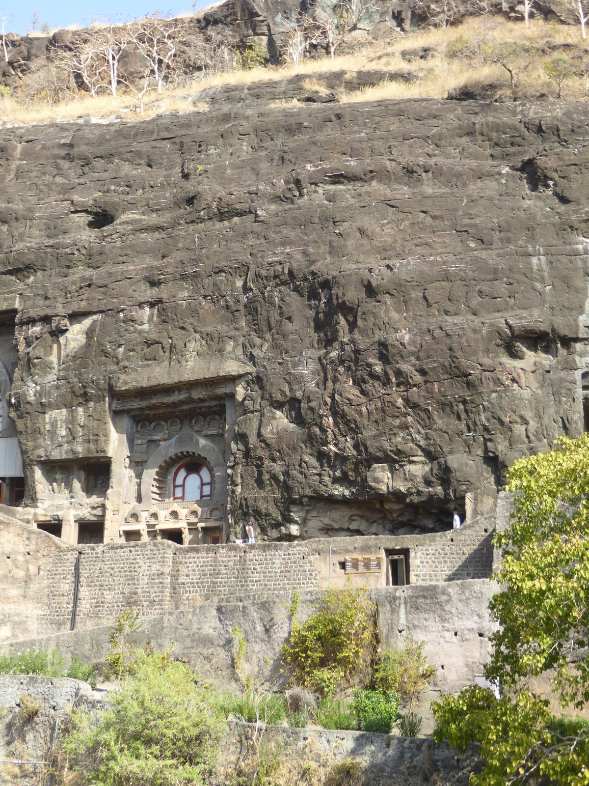 That's Cave 9, and the door in the wall below it leads to the ticket office for people entering by coming down the canyon wall as we have. T