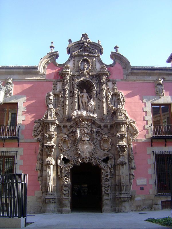 Here's another building he praises highly, the Royal Hospicio del Ave Maria y San Fernando, or Hospital of San Fernando. It was designed by 