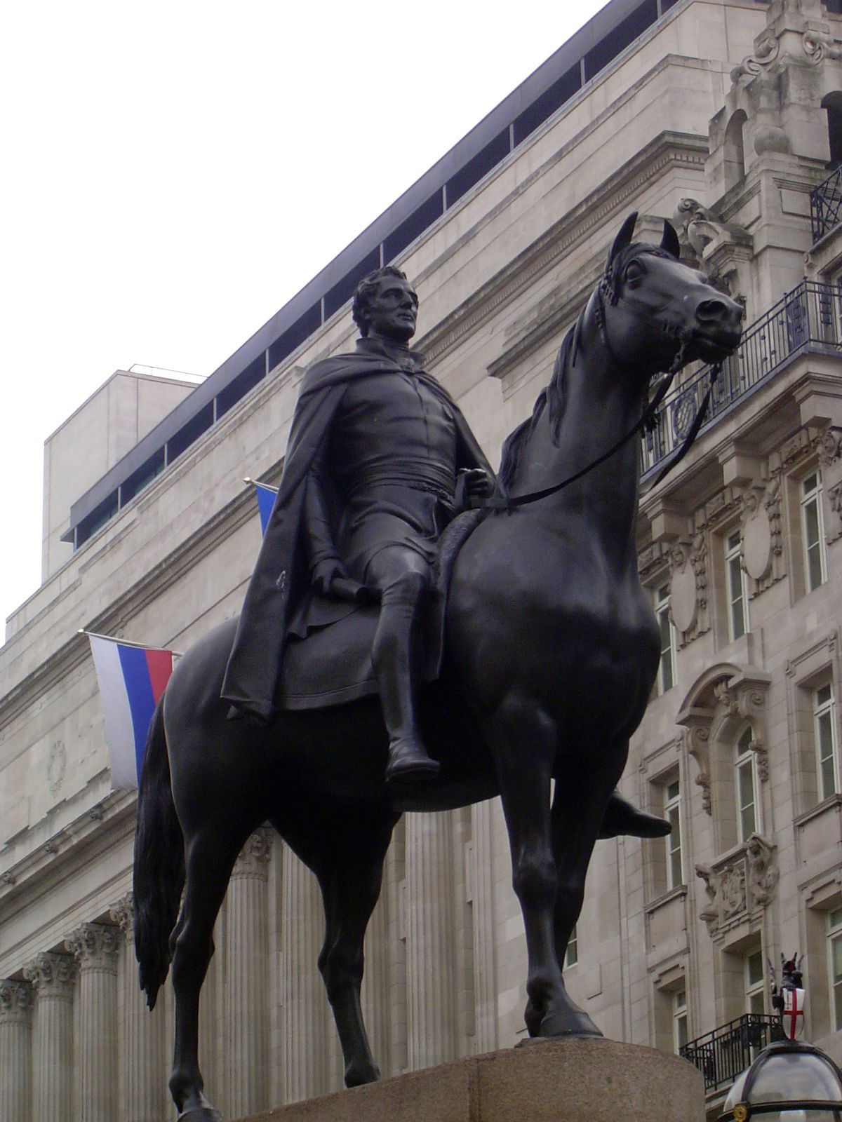 The Duke of Wellington gets some fresh air next to the Bank of England on Threadneedle Street.