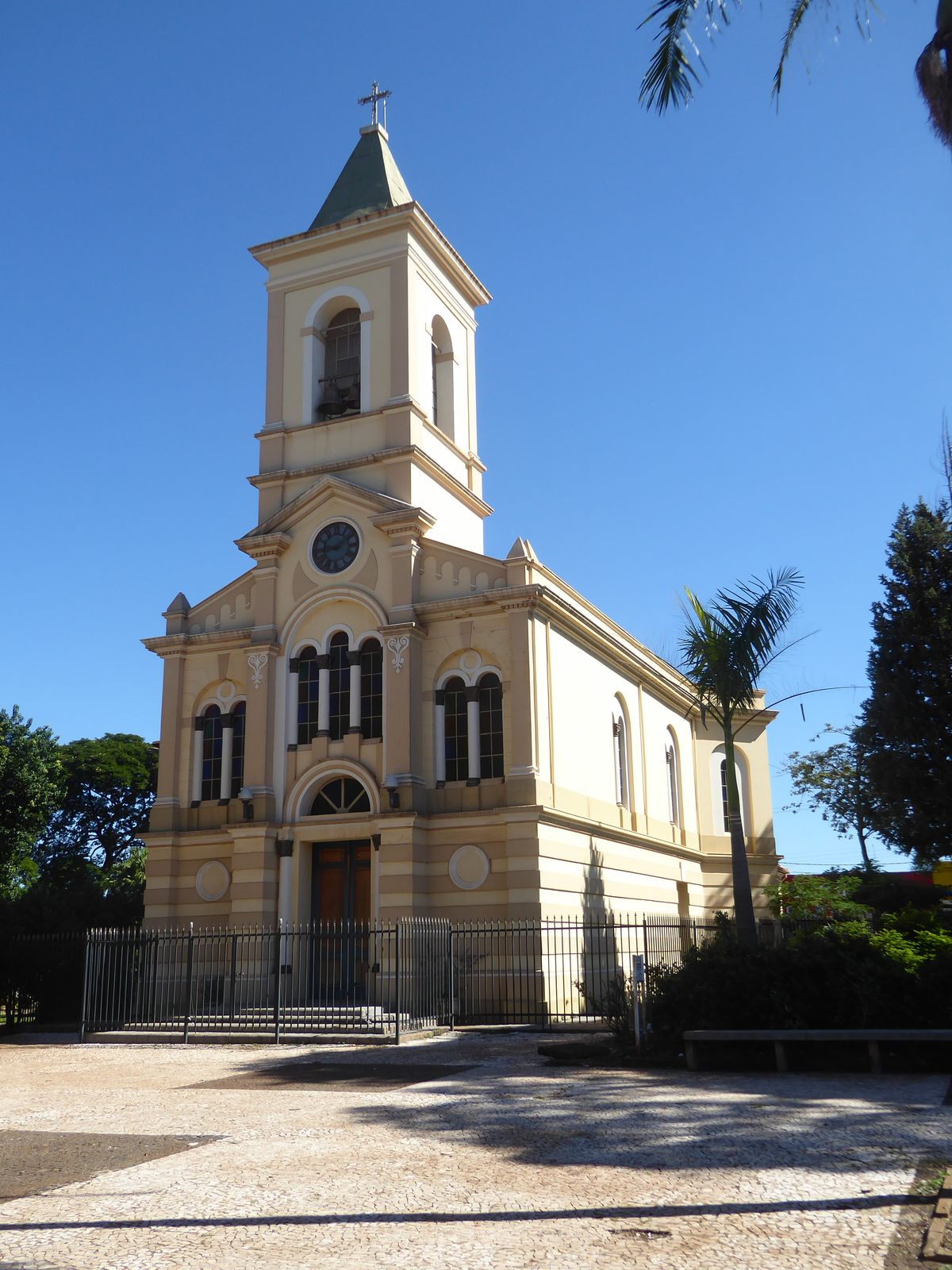 Church in the town plaza.