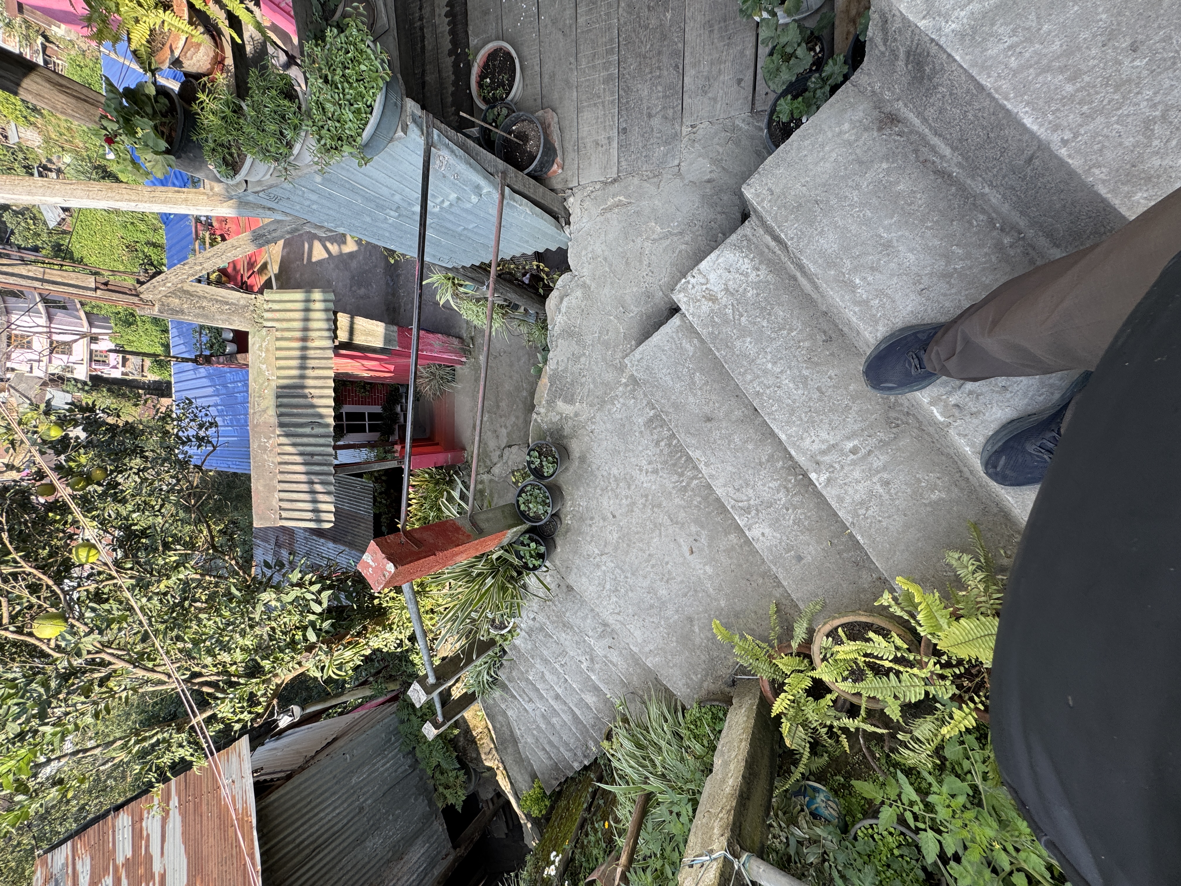 Vertical traffic uses steps.