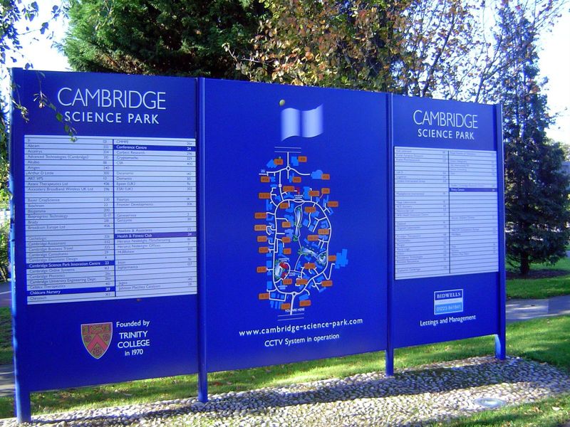 Welcome to Cambridge Science Park, a product as you see of Trinity College in 1970.