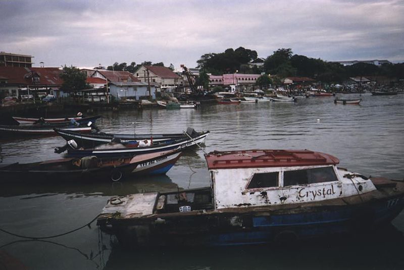 The harbor at San Fernando, the island's second city.