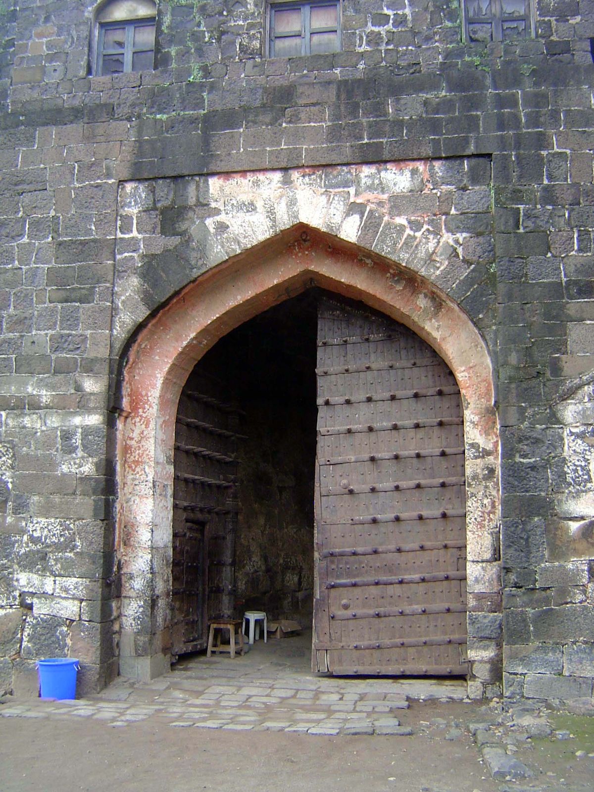 The main gate or Mahakot is fitted with iron spikes to deter battering by elephants.