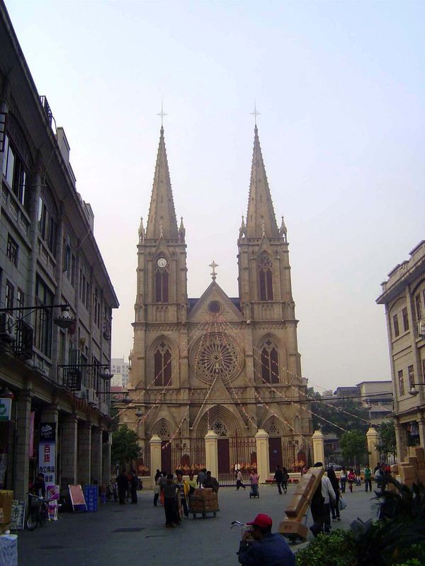 The "Stone Room," or Sacred Heart Cathedral, about a mile to the east. Mrs. Gray, the minister's wife we met back on Shamian, dropped by dur