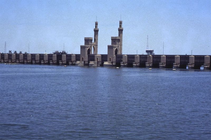 Controlling the Nile waters has been Job One in Egypt for almost 5,000 years. The view here is of a segment of the weir, downstream from Cai
