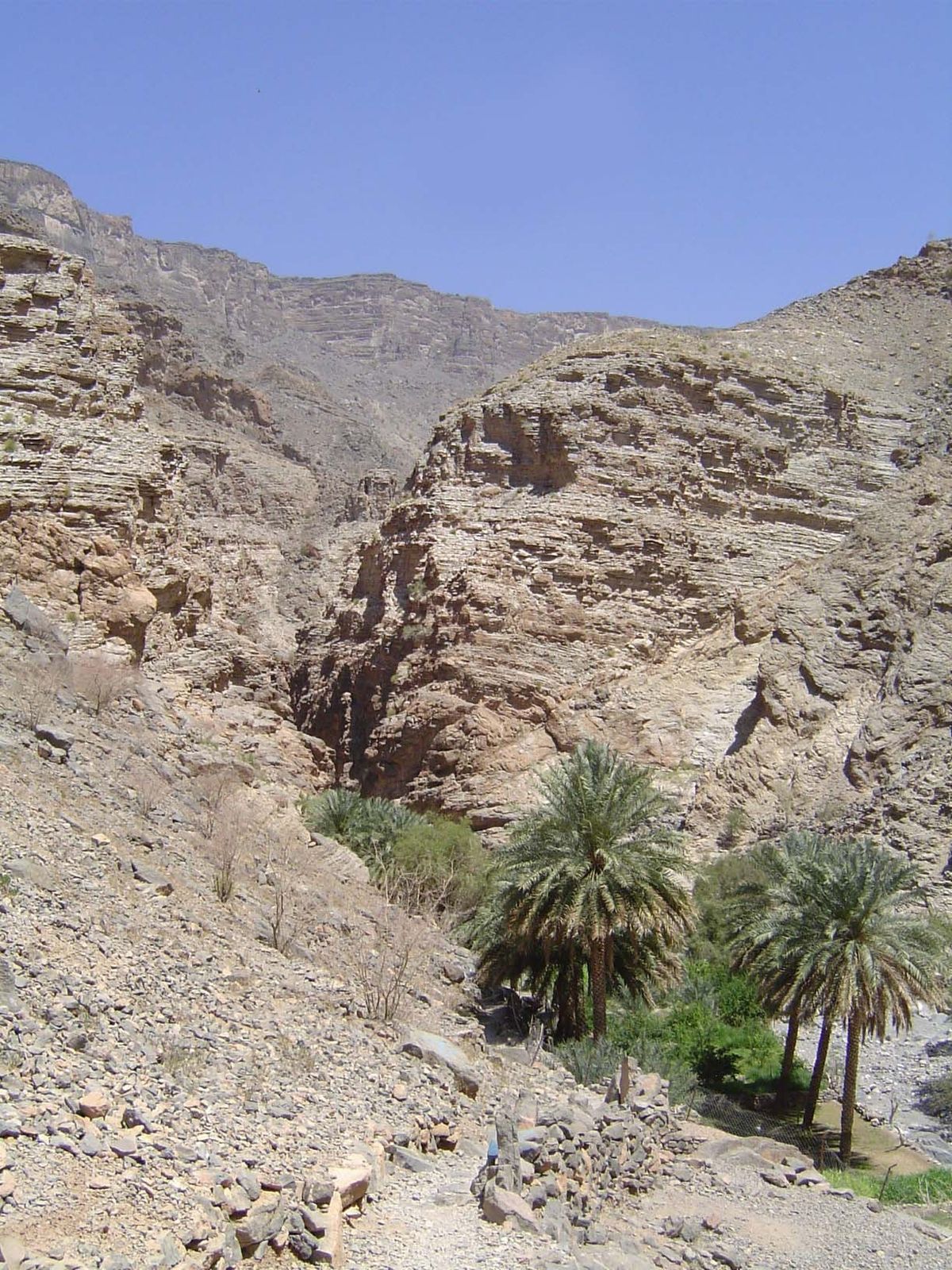 Above the village, the valley becomes a slit.