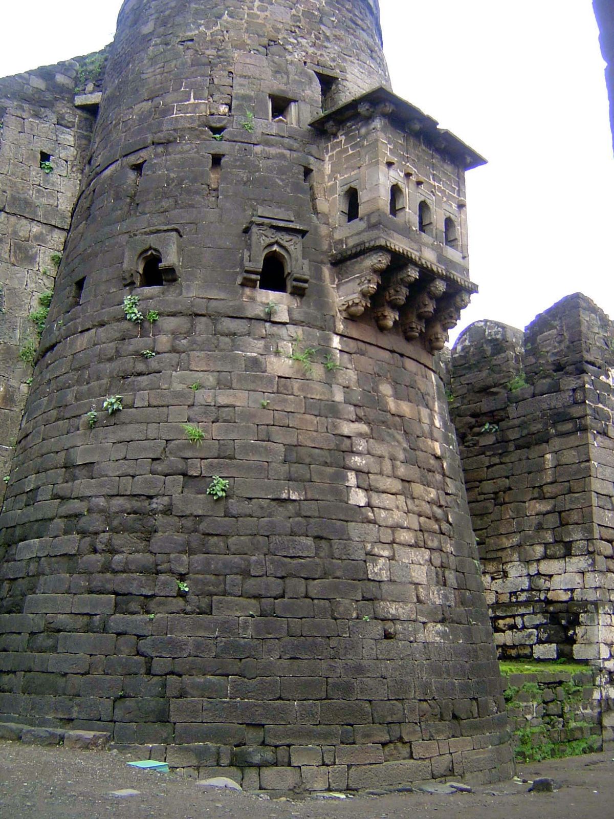 Just before the third gate, this semi-circular watch tower contained a drum house or naggar khana.