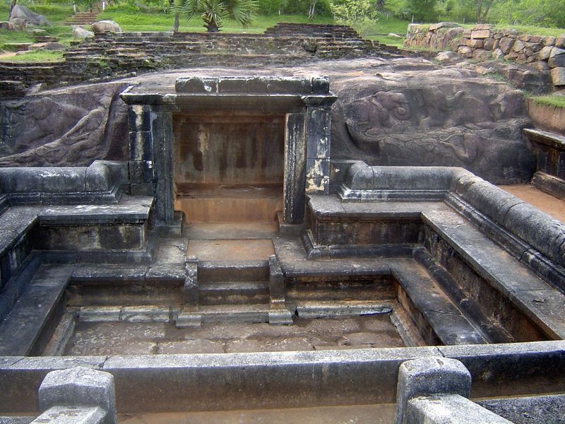 Water came from Tissa Wewa, a nearby reservoir. The kings who built Anuradhapura were great reservoir builders, because without irrigation t