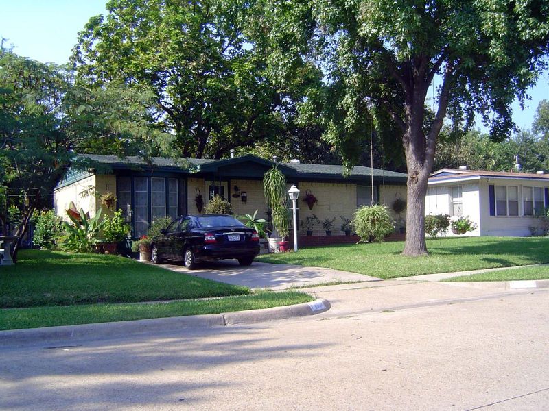 Many of the houses in these neighborhoods once looked identical to each other, but over the years they have gro more distinctive. Here the g