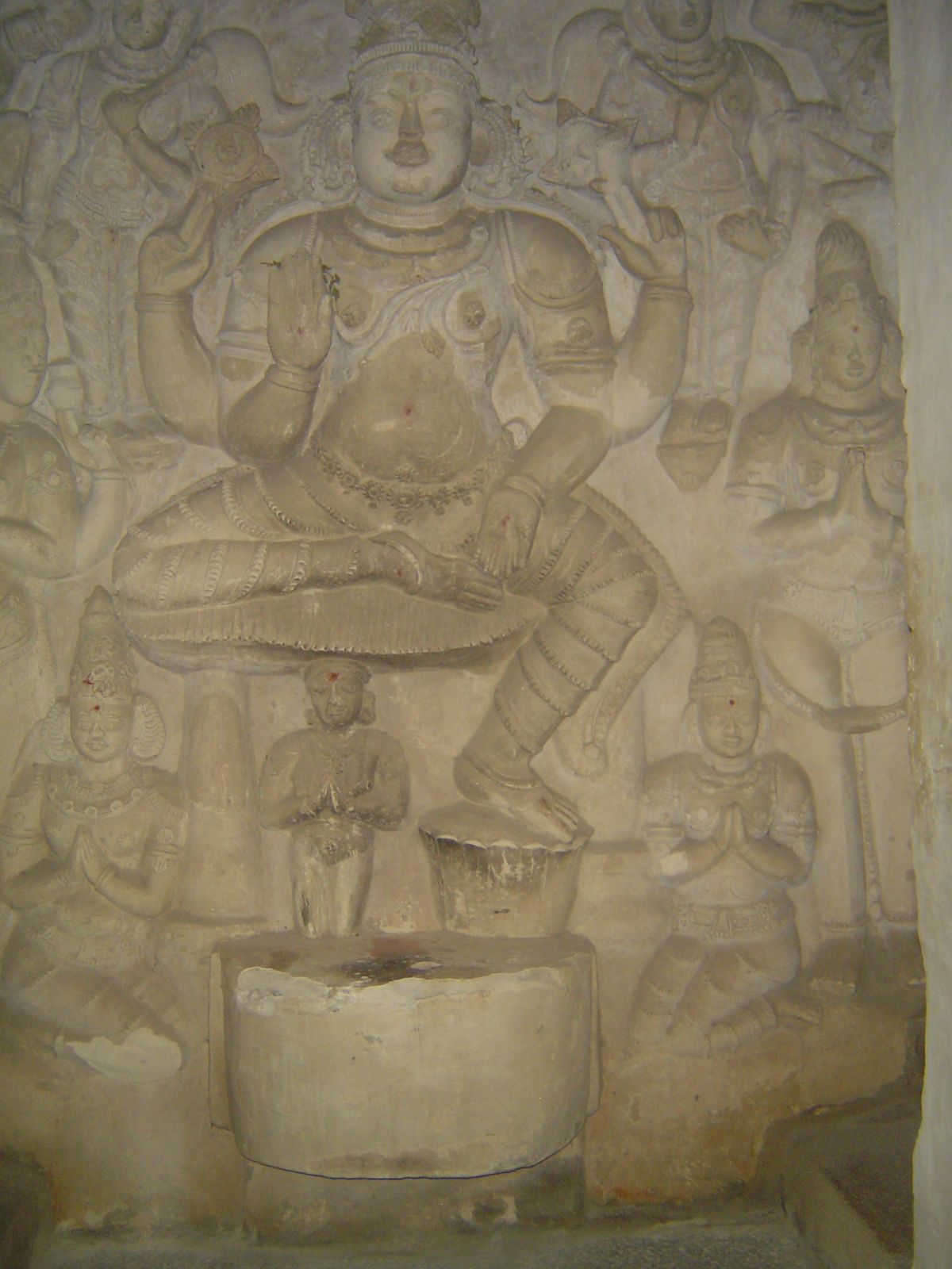 Aniruddha, the Unobstructed, faces south toward Lanka, the abode of demons.

Wondering how to get to the next level? There are stairs, but t