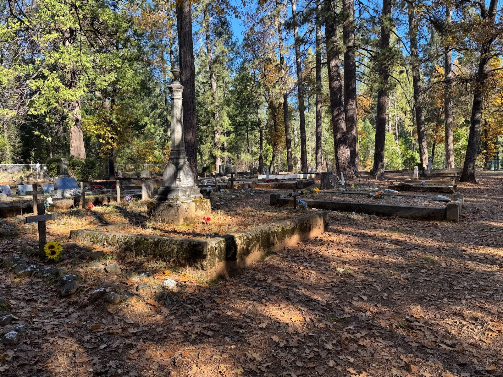 Adjoining cemetery.