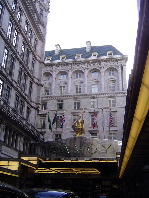 The first grand hotel not linked to a station may have been the Savoy, which opened in 1889 on the back of Richard D'Oyly Carte's profits fr