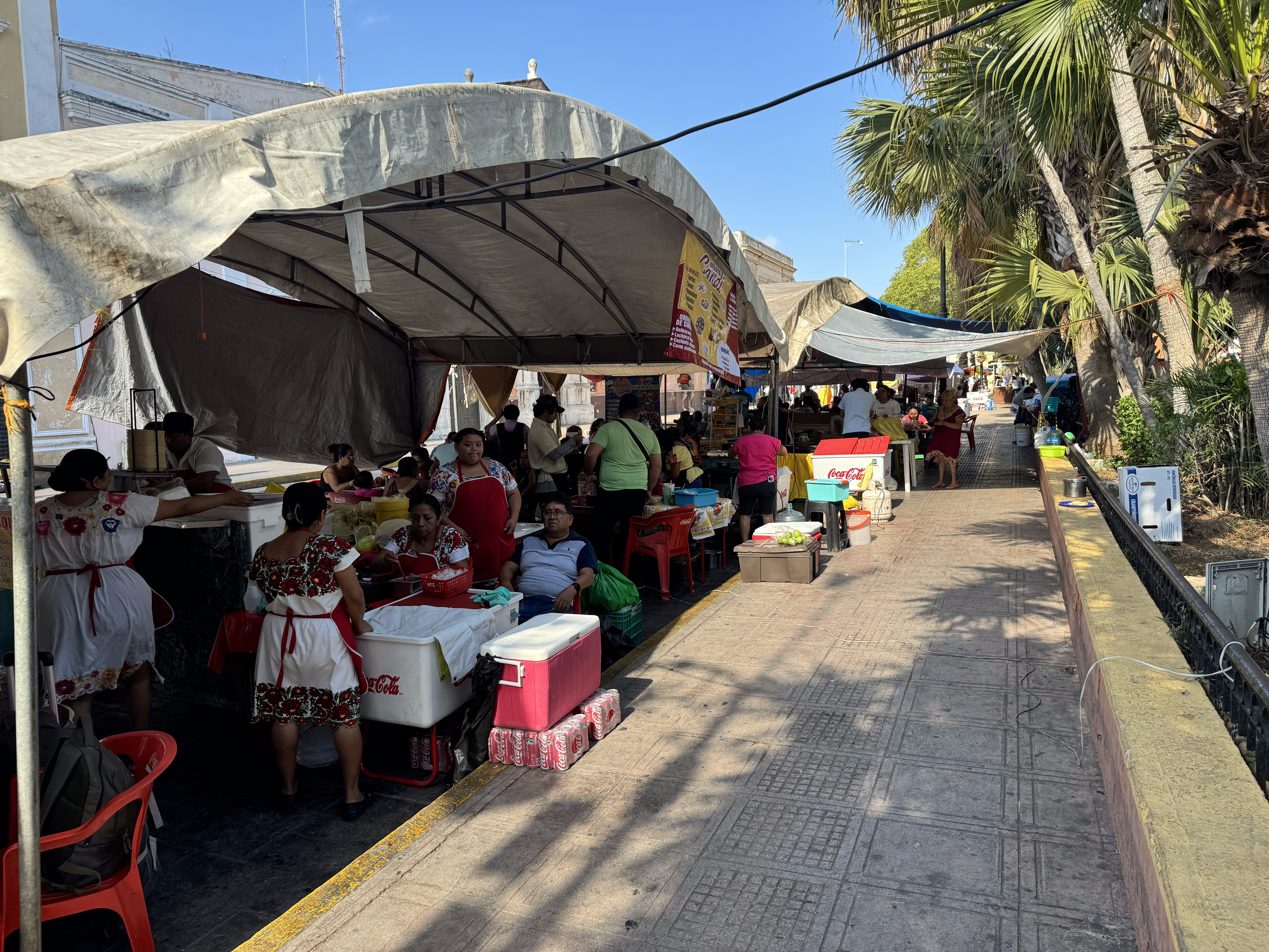 The periphery of the square was another story, at least on this Easter Sunday.