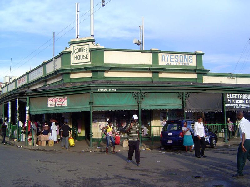 None of the shopkeepers are white now, and whites are far and few between on the streets.