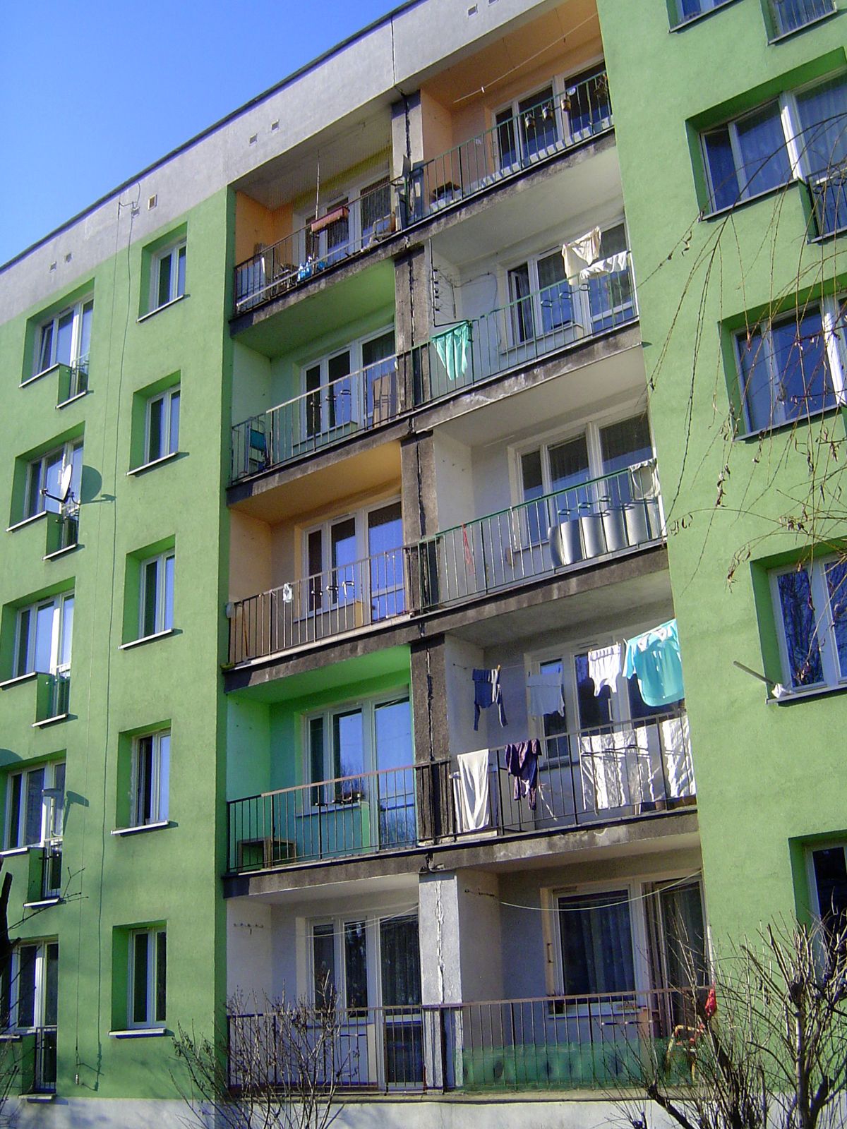 Over on the other side of town, a great many Poles live in the prefab paradise called Ludwinow.