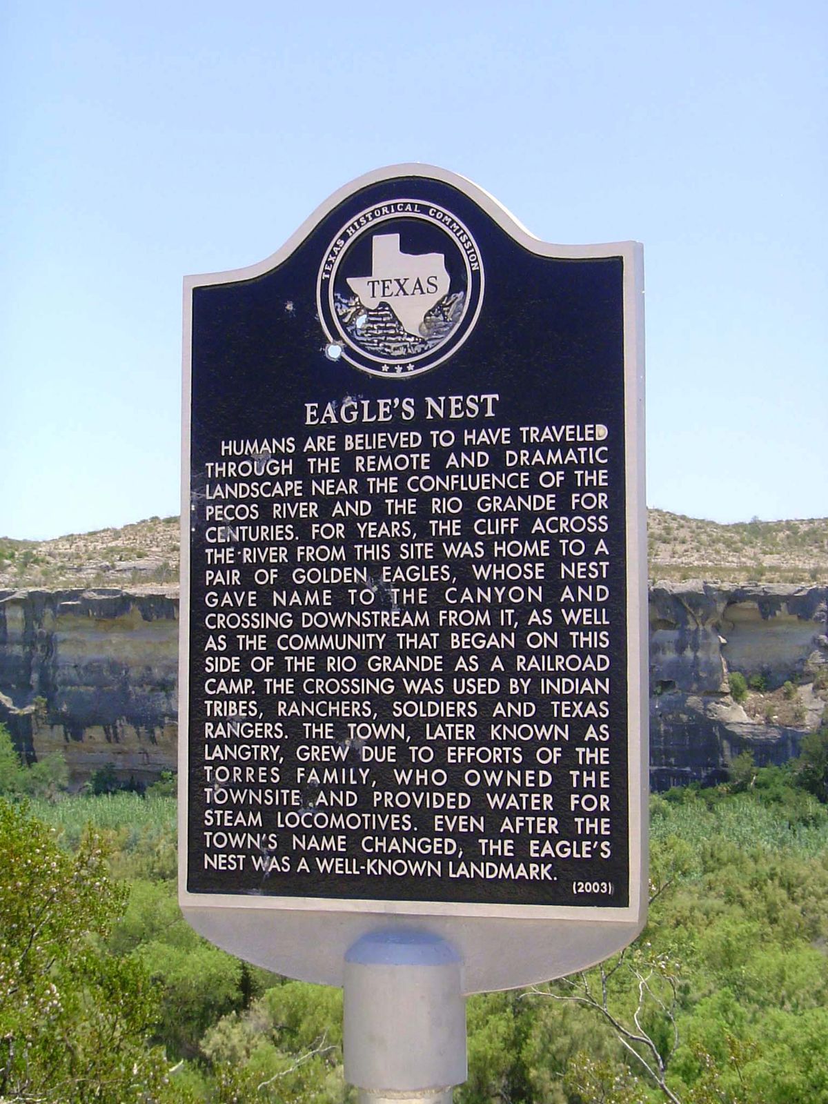The historical marker leaves out the sorry detail.