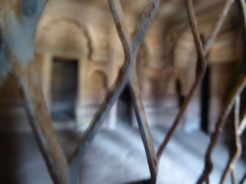 The interior of the cave seems comparatively plain but you can't go inside to check it out.