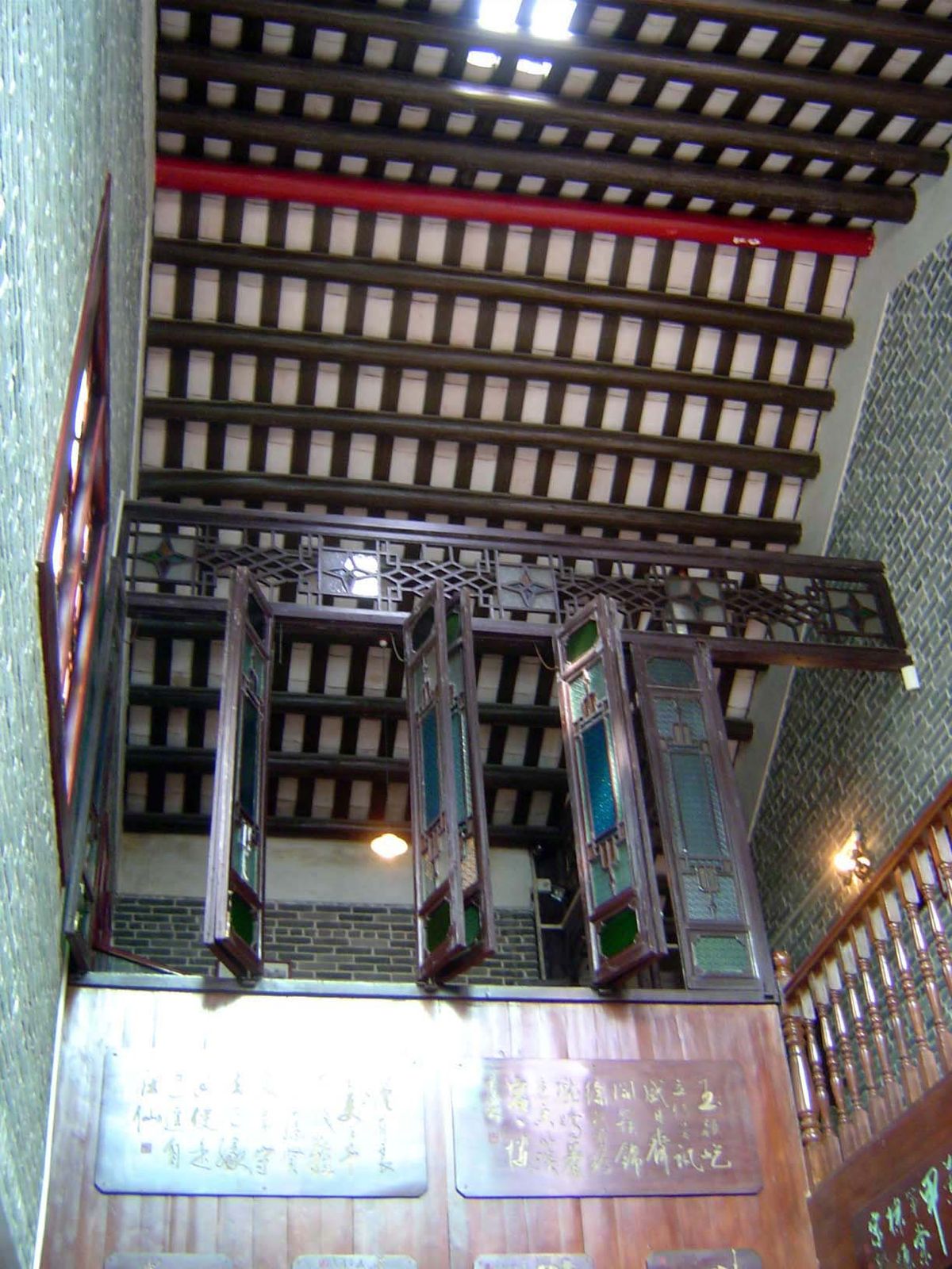 The rooms are high, with lofts.