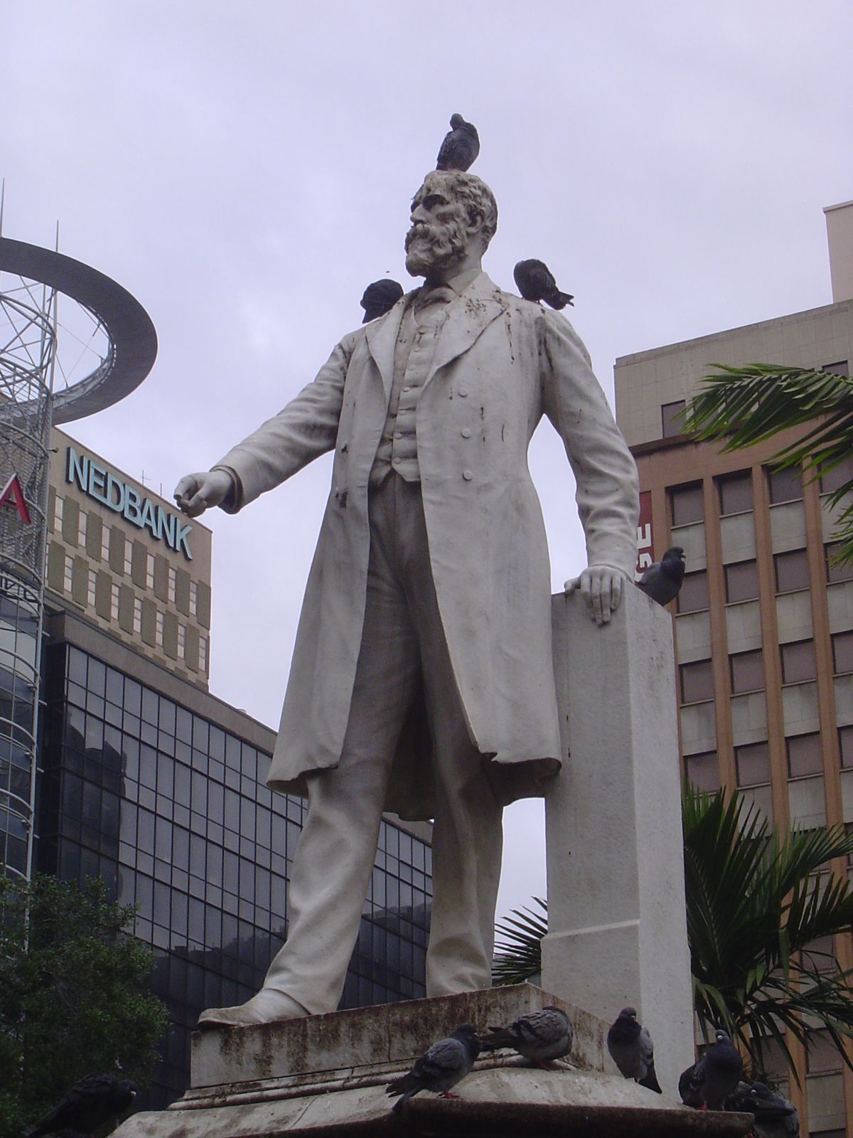 Nearby, there's a bird-loving Harry Escombe, famed for pushing the harbour works that helped make Durban the biggest port in Africa.