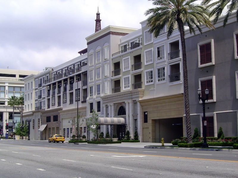 It doesn't look especially American. On the other hand it's a walking and talking textbook illustration of the New Urbanism, which maybe mak