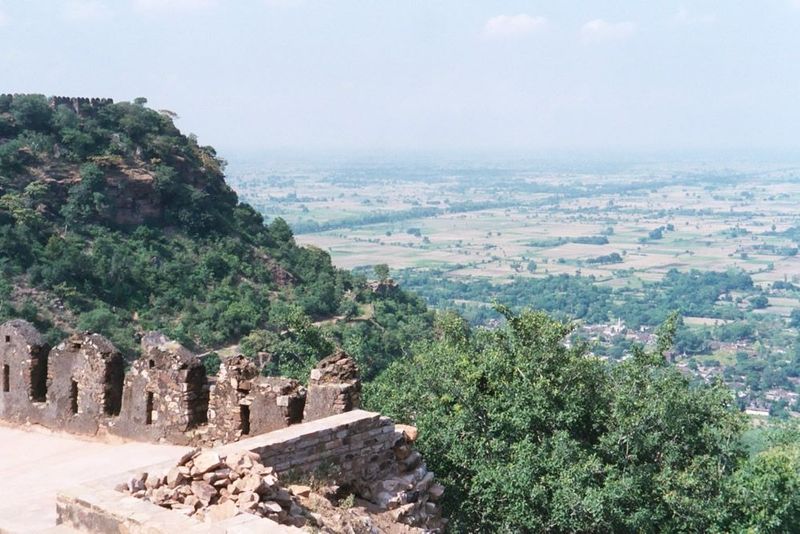Another view of the wall. The new road can be seen coming around the bend.