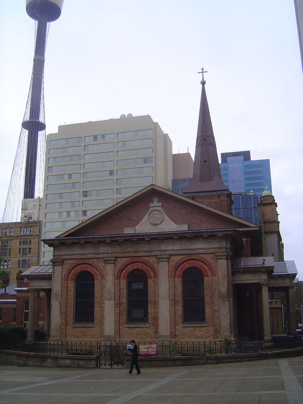 What a relief! Some brick, at least mostly. This is St. James, begun as a courthouse but converted to a church. The architect was ol' Mr. Yo