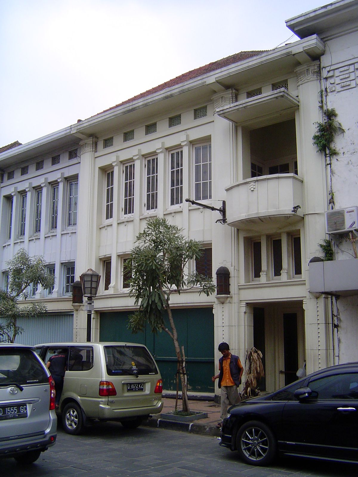 A lineup of office buildings on Jalan Braga.