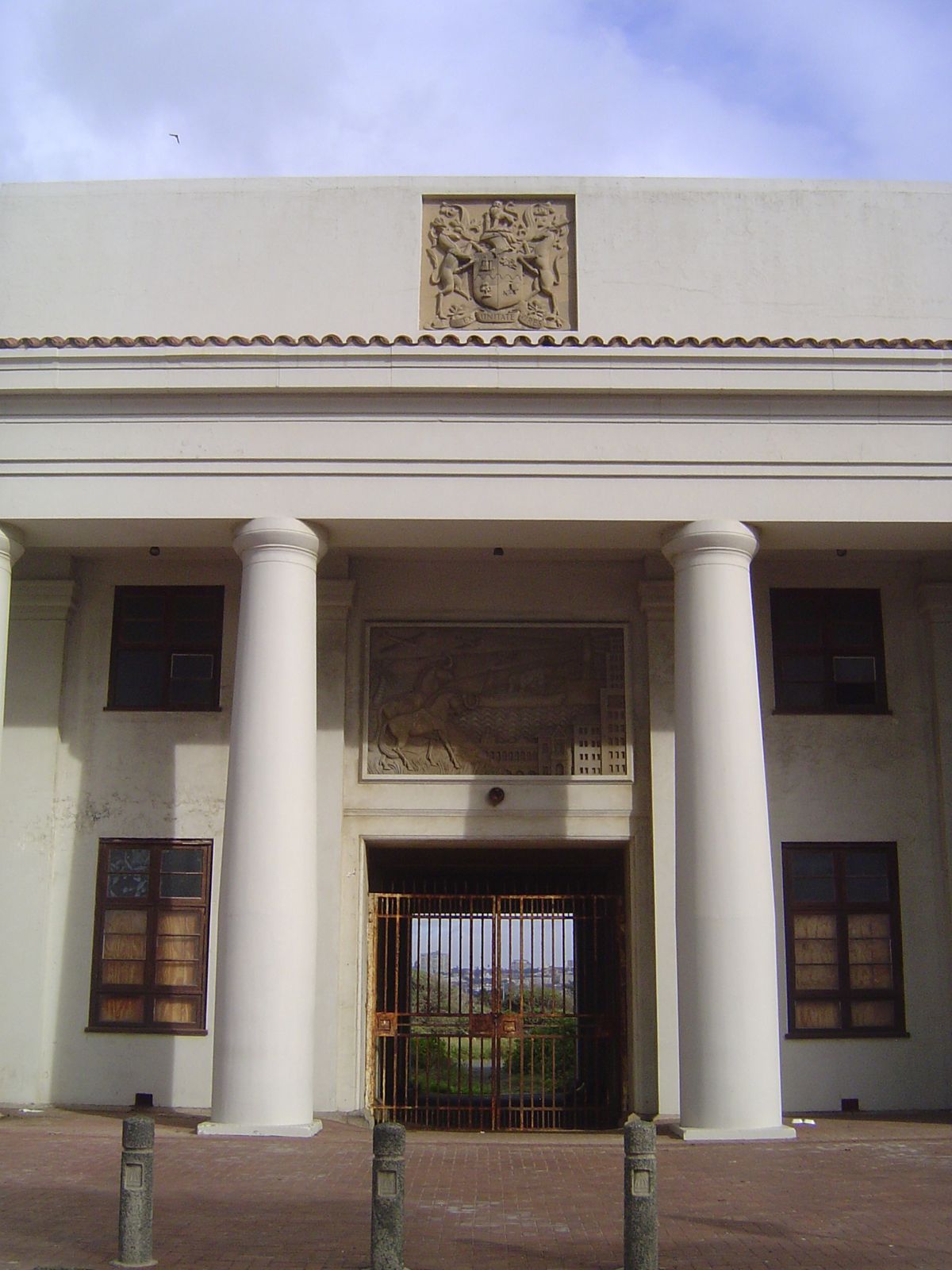 The entrance.