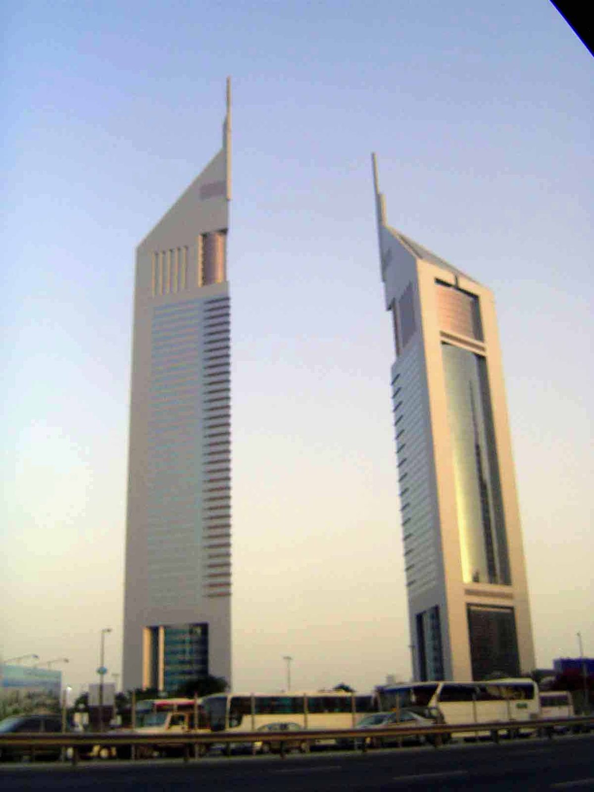 One of the Emirates Towers is a hotel, the other an office tower.