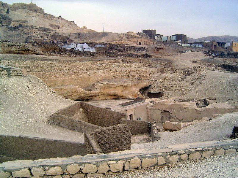 The debris was cleared from his and several nearby tombs in the 1920s.