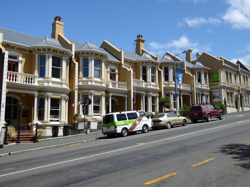 Cable cars aren't the only thing Dunedin borrowed from San Francisco: try these Stuart Street terrace houses, built in 1900 for Daniel Hayne