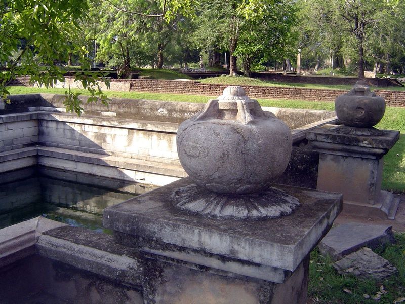 The pots are punkalas, symbols of plenty