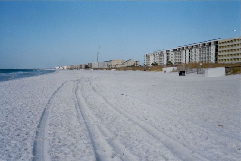 Developers have been working this coast for a long time, with very mixed results. Here, not far from the previous pictures, is the condo lin