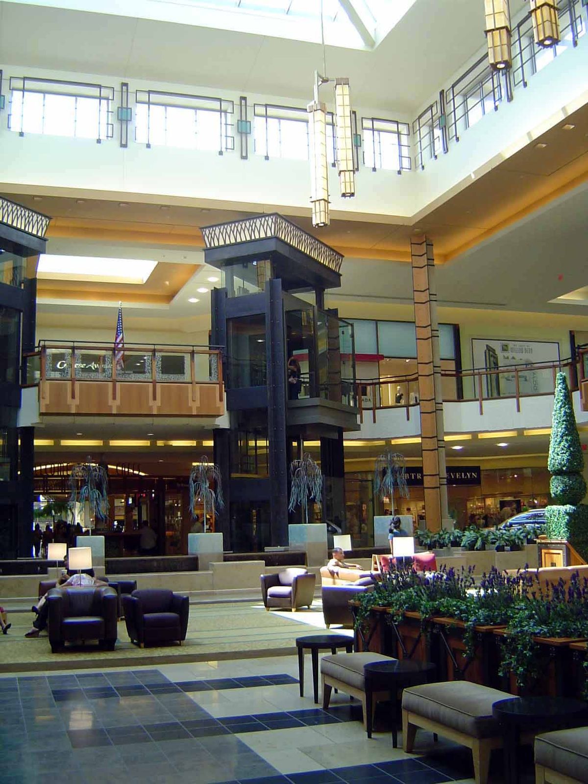 A handsome mall, deathly quiet. The American consumer, especially at the high end, has moved on, wants something different, wants what is ca