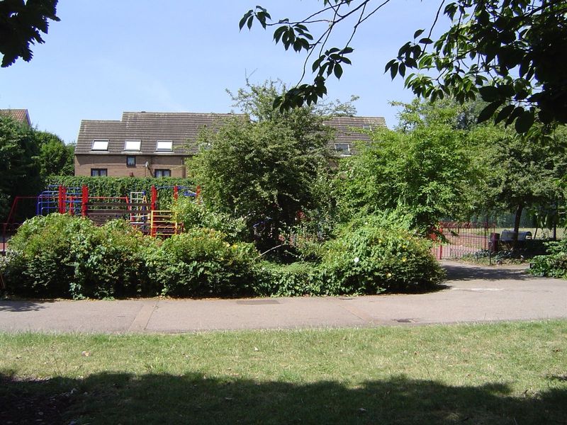 A playground in the housing estate now on the site.