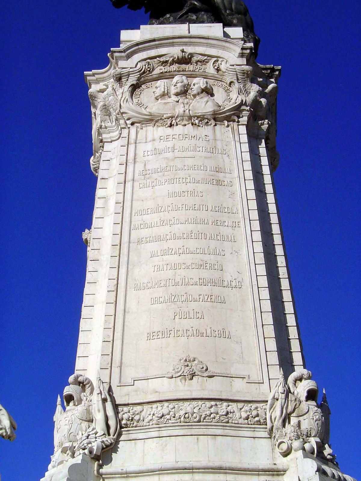 A record of Pombal's achievements.