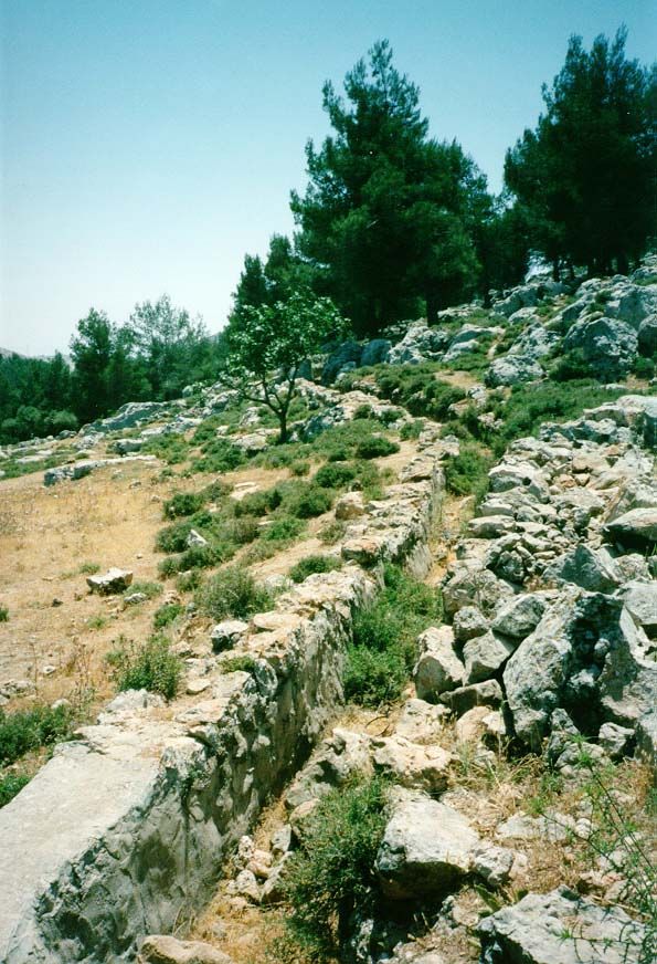 All these pictures are of channels that once brought water to or carried it onward from Solomon's Pools. They are of Roman vintage, despite 