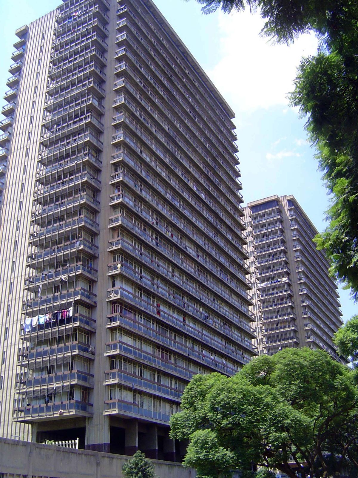 The buildings occupy the former site of Schubart Park.