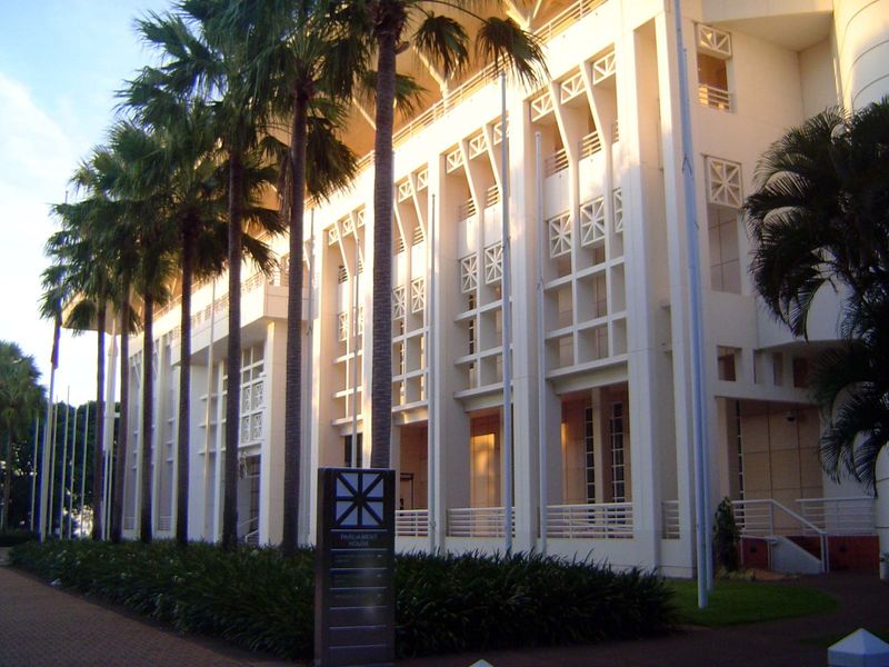 Nearby, Parliament House is from the 1990s.