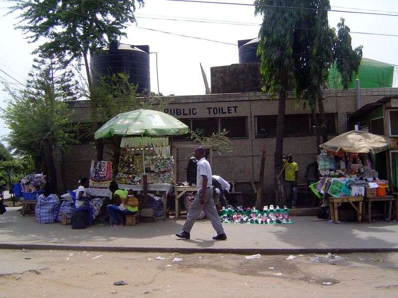 The market lavatory.