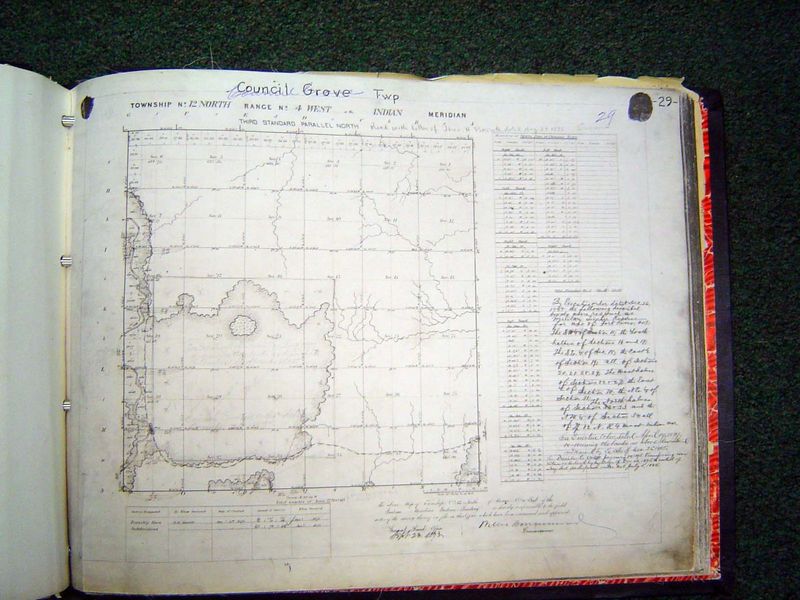The reservoir site was a natural depression, as shown on the public-land survey map of the township.