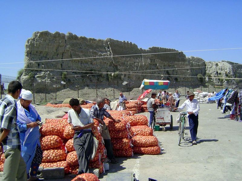 The real Bukhara market is off to the west, where it hugs the ruins of the ancient and disintegrating city wall.