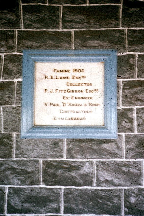 From the wall of the local inspection bungalow. Lamb went on to become Chief Secretary of the Government of Bombay.