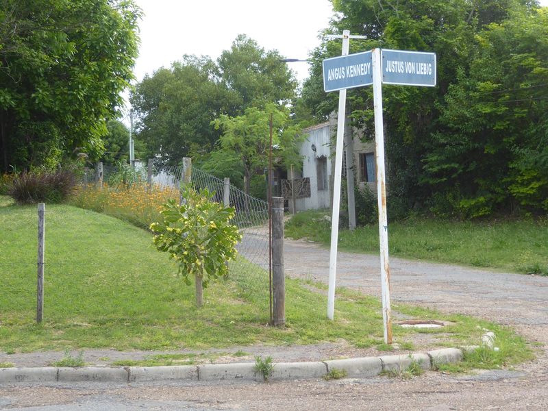We'll come in that way, stopping to see this sign recalling Justus von Liebig, "the father of organic chemistry" and, along the way, the inv